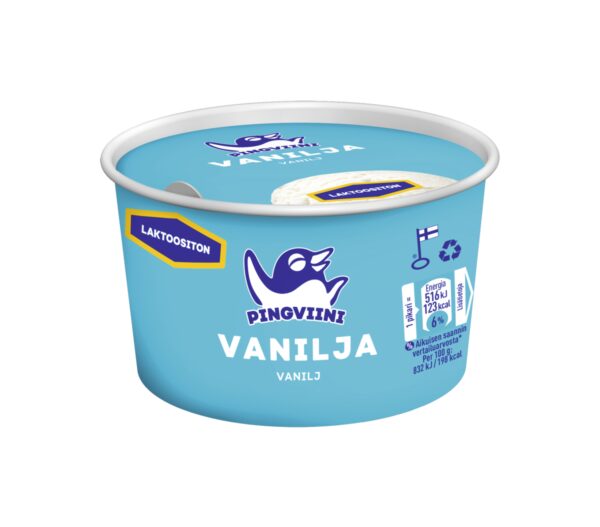24xPingviini Vanilja Laktoositon jäätelöpikari 62g/120ml